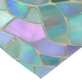 Pastel colors stained glass mosaic pattern ショートテーブルランナー (コーナー)