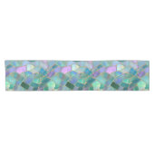 Pastel colors stained glass mosaic pattern ショートテーブルランナー (横)