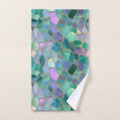 Pastel colors stained glass mosaic pattern バスタオルセット (ハンドタオル)