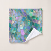 Pastel colors stained glass mosaic pattern バスタオルセット (ウォッシュタオル)
