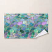 Pastel colors stained glass mosaic pattern バスタオルセット (ハンドタオル)