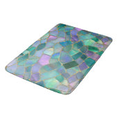 Pastel colors stained glass mosaic pattern バスマット (アングル)
