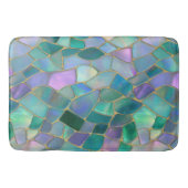 Pastel colors stained glass mosaic pattern バスマット (正面)
