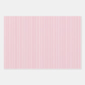 Pastel combination of Gray, Pink, Mint Stripes ラッピングペーパーシート (正面)