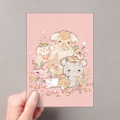 Pastel Companions in Bloom アクリル招待状 (インサイチュ (ポータブル))