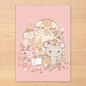 Pastel Companions in Bloom アクリル招待状 (正面)