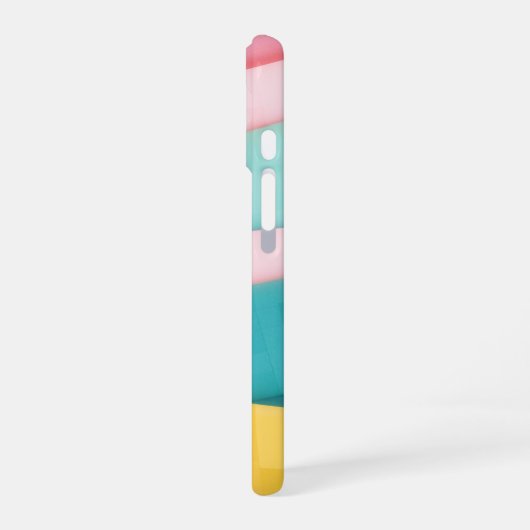 Pastel Confetti Stripes iPhone 16ケース (左側面)