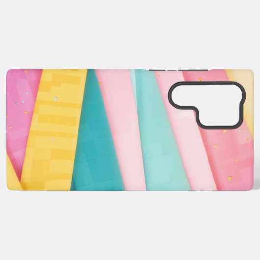 Pastel Confetti Stripes Samsung Galaxyケース (裏面横)