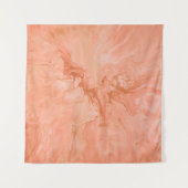 PASTEL CORAL ABSTRACT ILLUSTRATION タペストリー (正面(横))