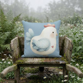 Pastel Cottagecore Chicken クッション