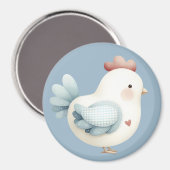 Pastel Cottagecore Chicken マグネット (正面/裏面)
