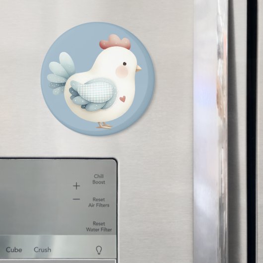Pastel Cottagecore Chicken マグネット (インサイチュ (冷蔵庫))