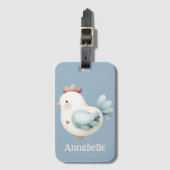 Pastel Cottagecore Chicken ラゲッジタグ (正面縦)