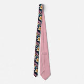 Pastel & Cream Lily Floral Pattern ネクタイ (裏面)