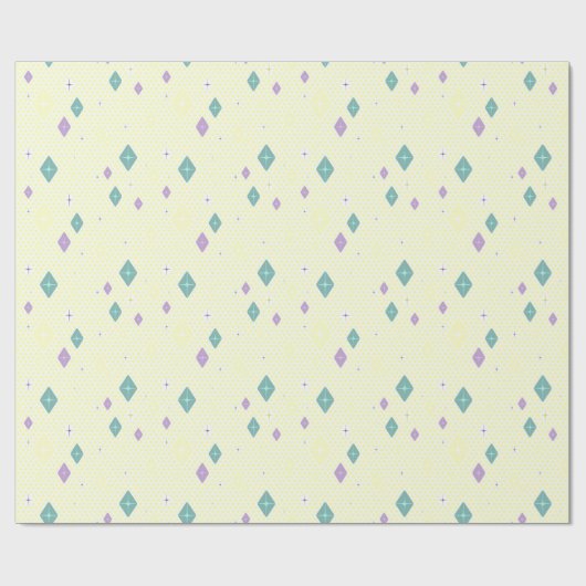 Pastel Crystal Star Pattern ラッピングペーパー (フラット)