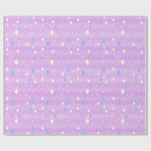 Pastel Crystal Star Pattern ラッピングペーパー (フラット)