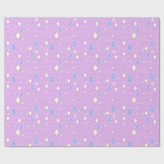 Pastel Crystal Star Pattern ラッピングペーパー (フラット)