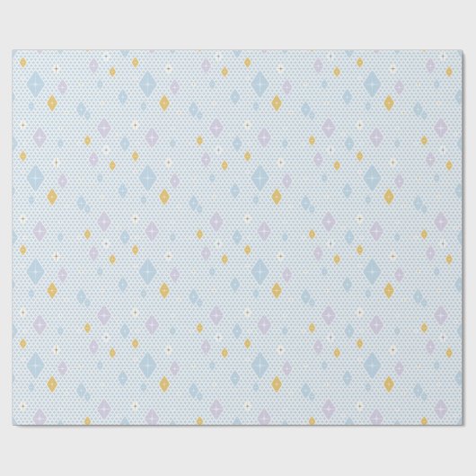 Pastel Crystal Star Pattern ラッピングペーパー (フラット)