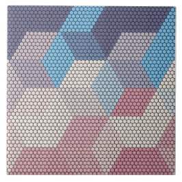 pastel cubes and hexagons pattern background タイル