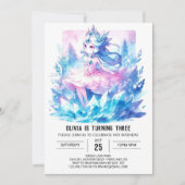 Pastel Custom Princess Birthday 招待状 (正面)