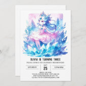 Pastel Custom Princess Birthday 招待状 (正面/裏面)