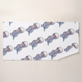 Pastel Cyber Skull &Mechanical Bird with Cosmic Ey バスタオル (バスタオル)