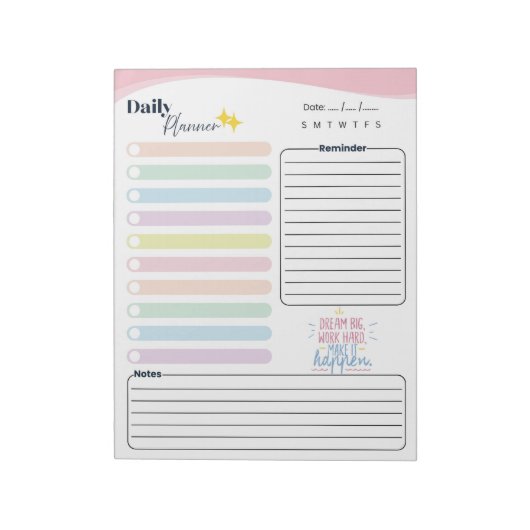Pastel Daily Planner -To do list, reminder & notes ノートパッド (回転)