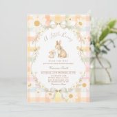 Pastel Daisy Bunny Baby Shower Invitation 招待状 (スタンド正面)
