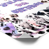 Pastel Dalmatian Puppies Birthday Party ポスター (角)