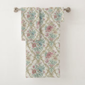 Pastel Damask Bath Towel Romantic Victorian Style バスタオルセット (インサイチュ)