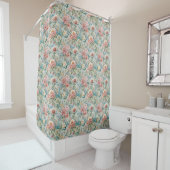 Pastel Damask Curtain Rococo Elegance for Bath シャワーカーテン (インサイチュ)