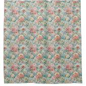Pastel Damask Curtain Rococo Elegance for Bath シャワーカーテン (正面)