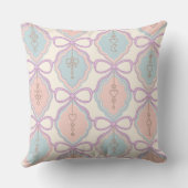 Pastel Decorative Girly Pink and Blue クッション (裏面)