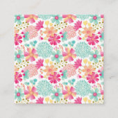 Pastel Designer Artist Flower Pattern Ladies 予約カード (正面)