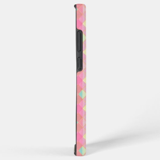 Pastel Diamond Check Phone Case Samsung Galaxyケース (右側面)