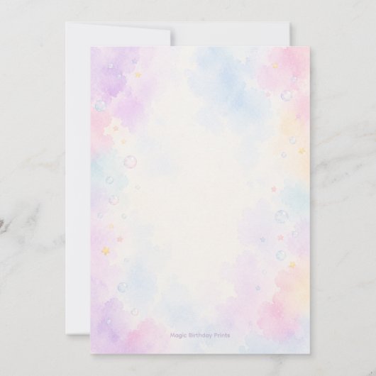 Pastel Dinosaur Birthday Invitation Editable 招待状 (裏面)