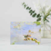 Pastel Dragonfly Thank You Postcard ポストカード (スタンド正面)