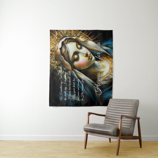 Pastel Drawing Blessed Virgin Mother Message タペストリー (インサイチュ)