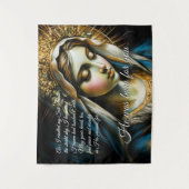Pastel Drawing Blessed Virgin Mother Message タペストリー (正面)