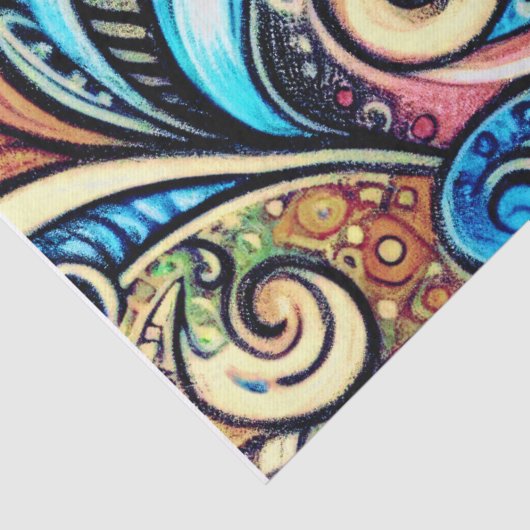 Pastel Drawing Bohemian Intricate Design 薄葉紙 (詳細)