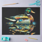 Pastel Drawing Duck on Water 薄葉紙 (クラフト)