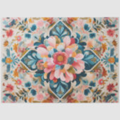 Pastel Drawing of a Floral Pattern Block 薄葉紙 (正面)