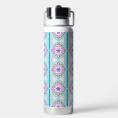 Pastel Dream Boho Geometric Kaleidoscope ウォーターボトル (背面)