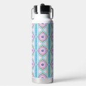 Pastel Dream Boho Geometric Kaleidoscope ウォーターボトル (正面)