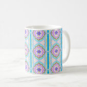 Pastel Dream Boho Geometric Kaleidoscope コーヒーマグカップ (正面右)