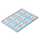 Pastel Dream Boho Geometric Kaleidoscope ノートブック (左側)