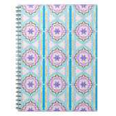 Pastel Dream Boho Geometric Kaleidoscope ノートブック (正面)