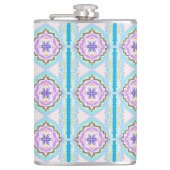 Pastel Dream Boho Geometric Kaleidoscope フラスク (正面)