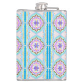 Pastel Dream Boho Geometric Kaleidoscope フラスク (裏面)