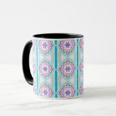 Pastel Dream Boho Geometric Kaleidoscope マグカップ (正面左)